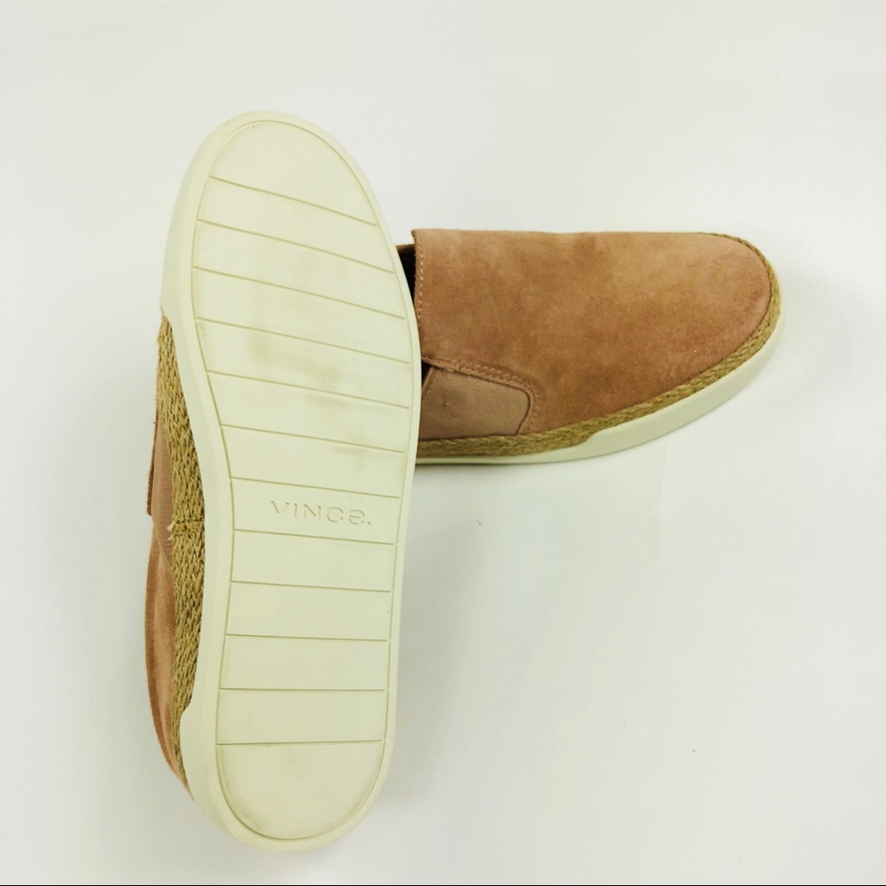 Vince Suede Espadrille Trim Loafer Shoes US 5 Pink - Picture 5 of 5